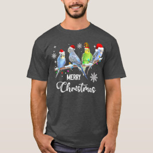 Camiseta Navidades de pájaros Budgerigar Budgie