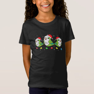 Camiseta Navidades de pájaros de loro de Quaker iluminan d