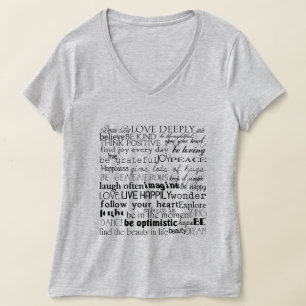 Camiseta Navidades de palabras Inspiradoras negras