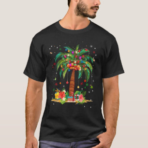 Camiseta Navidades de palmeras iluminan Navidad tropical ha