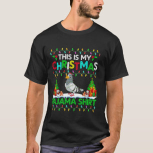 Camiseta Navidades de palomas navideños Santa Hat Pajama Sh