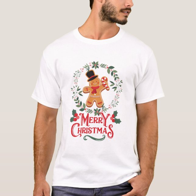 Camiseta Navidades de pan de jengibre (Anverso)