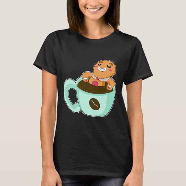 Camiseta Navidades de pan de jengibre Café (Anverso)