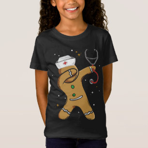 Camiseta Navidades de pan de jengibre enfermeras divertidas