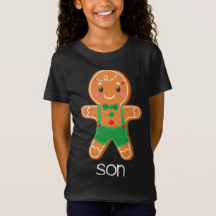 Camiseta Navidades de pan de jengibre que emparejan pijamas
