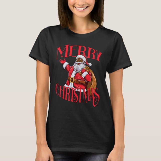 Camiseta Navidades de Papá Noel de África Negra (Anverso)