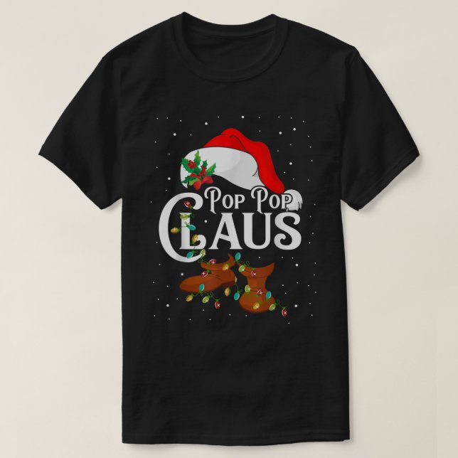 Camiseta Navidades de Papá Noel iluminan a la familia (Diseño del anverso)