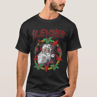 Camiseta Navidades de Papá Noel Metalizado y severo