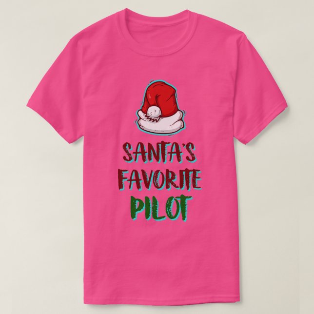 Camiseta Navidades de Papá Noel, piloto favorito de los ami (Diseño del anverso)