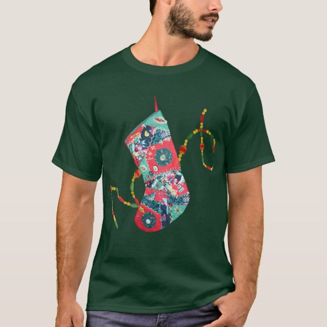 Camiseta Navidades de parchwork (Anverso)