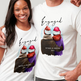 Camiseta Navidades de parejas personalizadas de guiones com