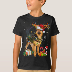Camiseta Navidades de pastores alemanes Perro renos Gracios