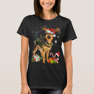 Camiseta Navidades de pastores alemanes Perro renos Gracios