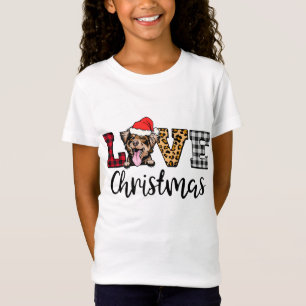 Camiseta Navidades de pastores australianos leopardo búfalo