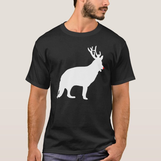 Camiseta Navidades de pastores de renos alemanes navideños (Anverso)