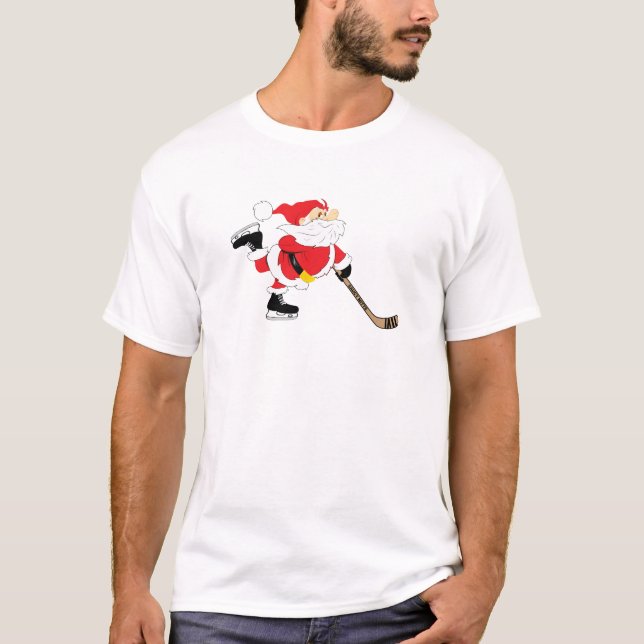 Camiseta Navidades de patinaje de hockey sobre hielo (Anverso)