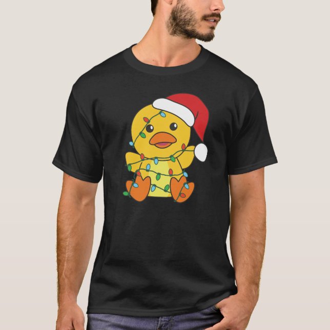 Camiseta Navidades de pato Animales de invierno pato de vac (Anverso)