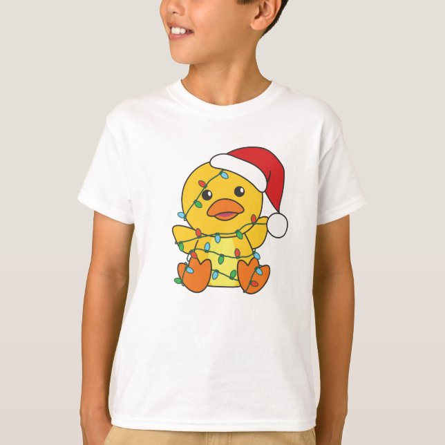 Camiseta Navidades de pato Animales de invierno pato de vac (Anverso)
