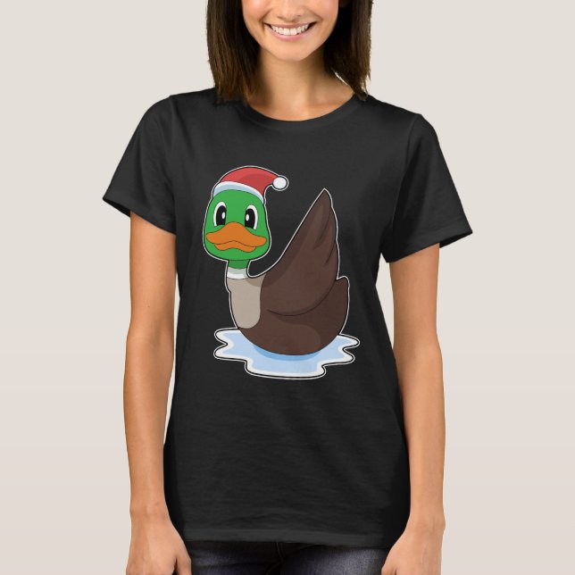 Camiseta Navidades de pato Santa hat (Anverso)