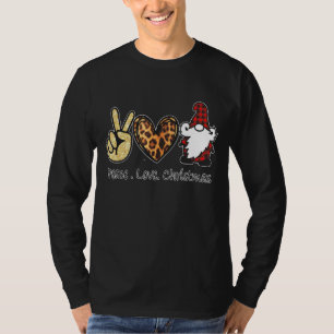 Camiseta Navidades de Paz Amor Gnome Gráfica divertida