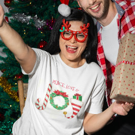 Camiseta Navidades de Paz, Amor y Alegría