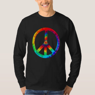 Camiseta Navidades de Peace Sign Tie Dye Hippies