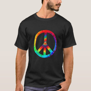 Camiseta Navidades de Peace Sign Tie Dye Hippies