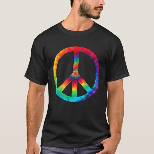 Camiseta NAVIDADES de PEACE SIGN Tie Dye Hippies (Anverso)