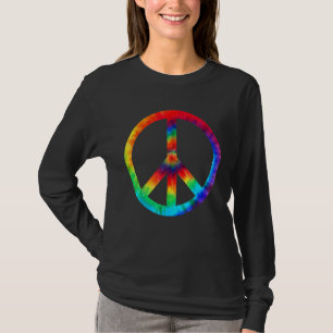 Camiseta Navidades de Peace Sign Tie Dye Hippies