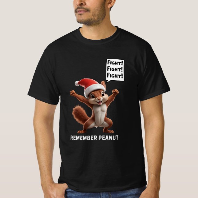 Camiseta Navidades de Peanut the Squirrel Justice MAGA (Anverso)