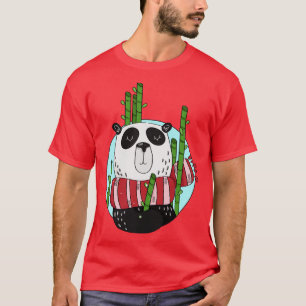 Camiseta Navidades de pelo Ilustracion Panda de oso Panda