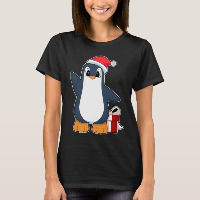 Camiseta Navidades de Penguin Santa hat (Anverso)