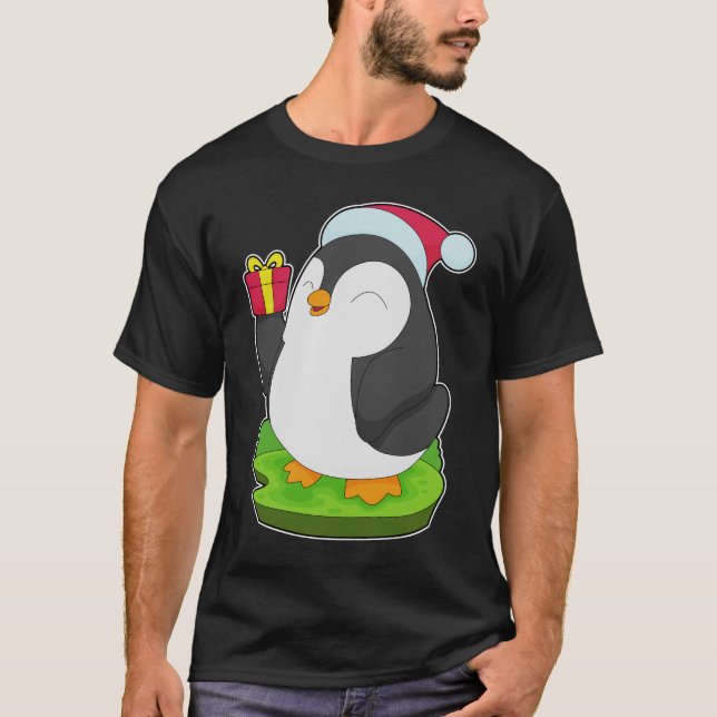 Camiseta Navidades de Penguin Santa hat (Anverso)