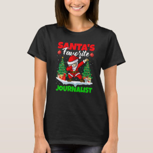 Camiseta Navidades de periodistas favoritos de Santa Claus