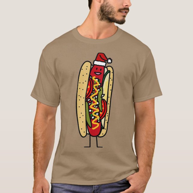 Camiseta Navidades de perritos calientes al estilo de Chica (Anverso)