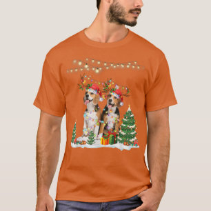 Camiseta Navidades de Perro Beagle Árbol ligero Navidad Nie