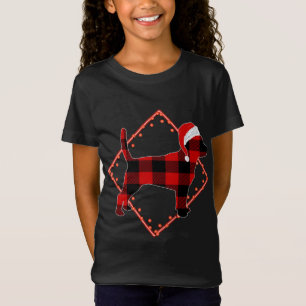 Camiseta Navidades de Perro Beagle Rojo