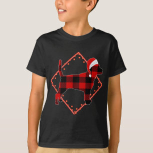 Camiseta Navidades de Perro Beagle Rojo