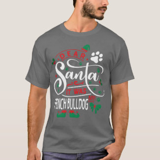 Camiseta Navidades de perro Bulldog francés Regalo de raza