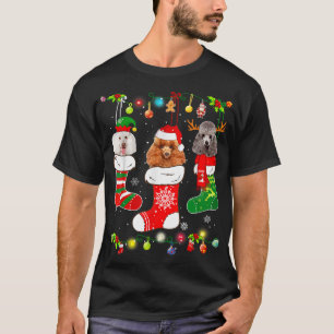 Camiseta Navidades de perro caniche alumbran a amante de pe