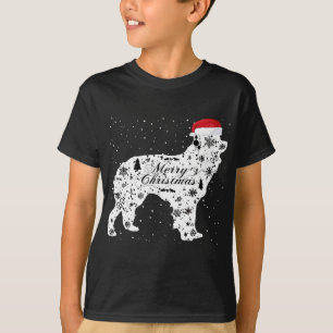 Camiseta Navidades de Perro Collie Fronterizo de Feliz Navi