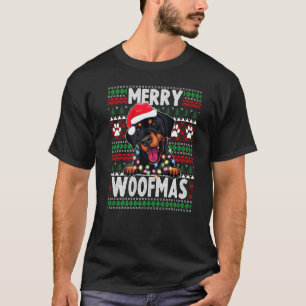 Camiseta Navidades de Perro Cute Pajama Doberman Pinscher