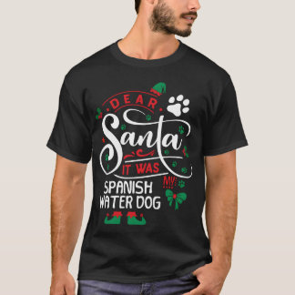 Camiseta Navidades de Perro de Agua Español Raza de perro f