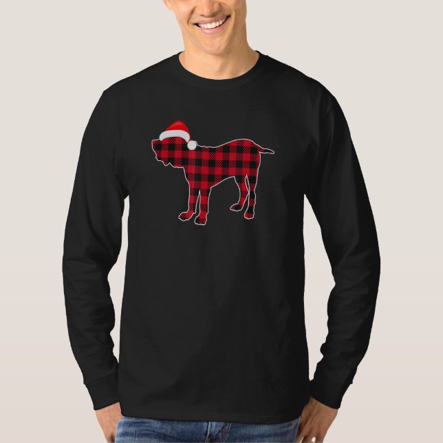 Camiseta Navidades de perro de búfalo de piel roja coincidi (Anverso)