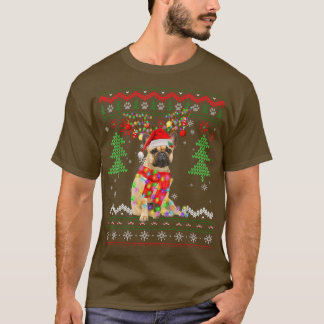 Camiseta Navidades de perro de Bulldog de Santa Francia ilu
