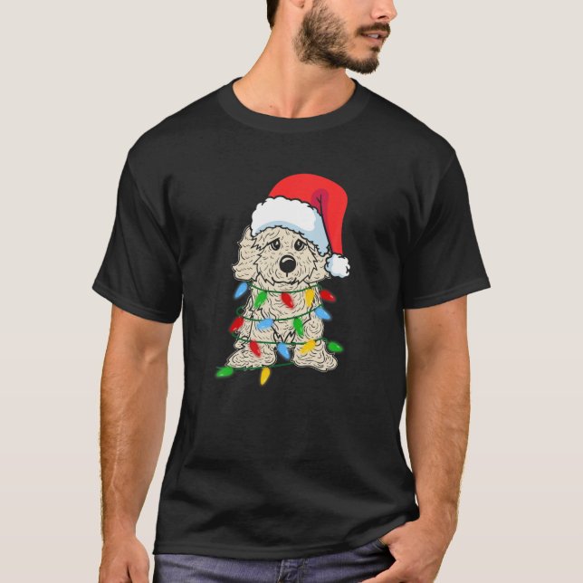 Camiseta Navidades de perro de Cavapoo encienden divertidas (Anverso)