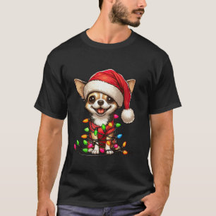 Camiseta Navidades de perro de Chihuahua iluminan a Chica d