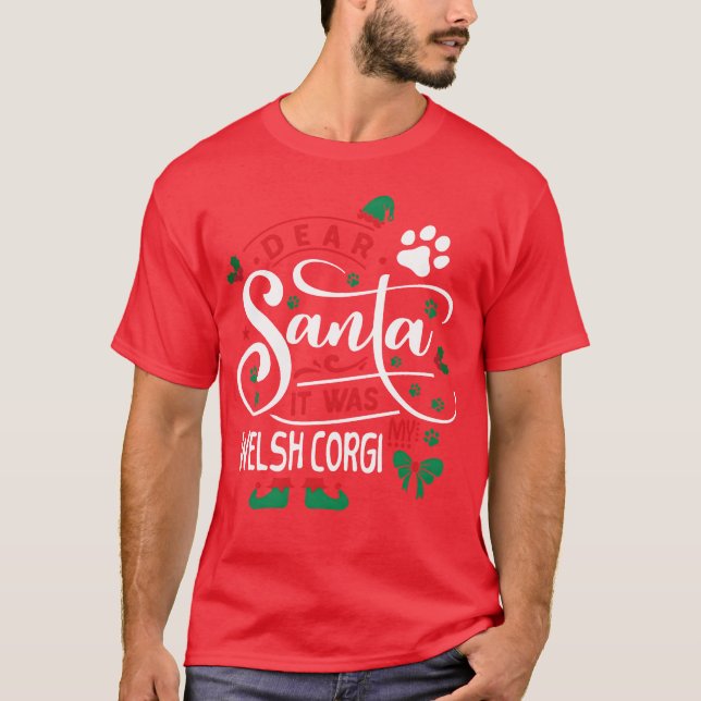 Camiseta Navidades de perro de Corgi galés Raza un regalo d (Anverso)