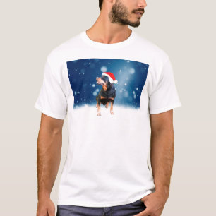 Camiseta Navidades de perro de Cute Rottweiler