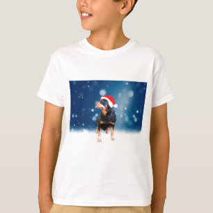 Camiseta Navidades de perro de Cute Rottweiler